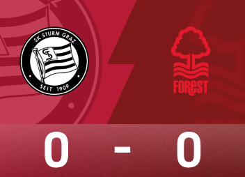 รายงานผลการแข่งขันยูโรปาลีก ไวท์พลาดประตูชัย โดมิงเกซชนเสา ฟอเรสต์ 0-0 กราซสตอร์ม